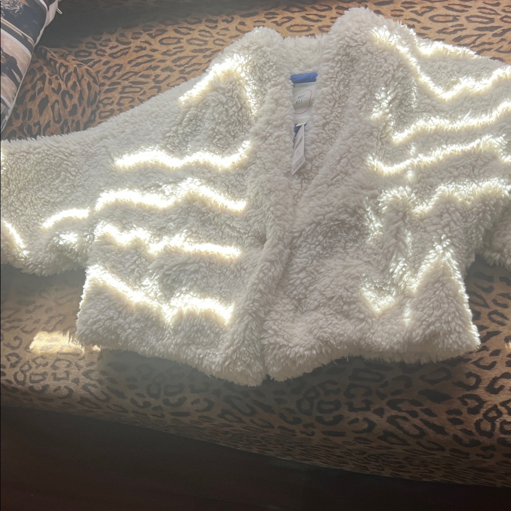 Anthropologie Cream Teddy Jacket